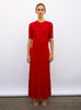 Jupe longue maille trèfle rouge vif - Molli