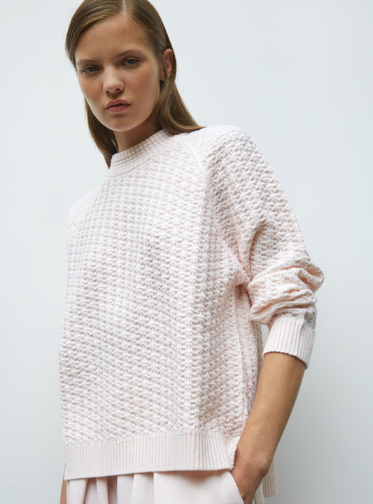 loose interwoven knit sweater