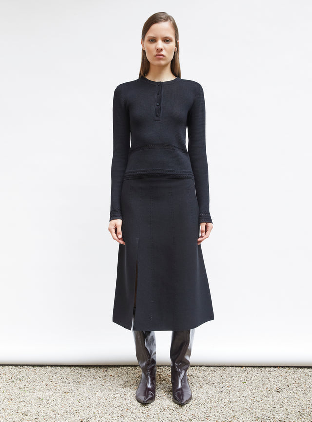 couture top in knit netting - Image principale
