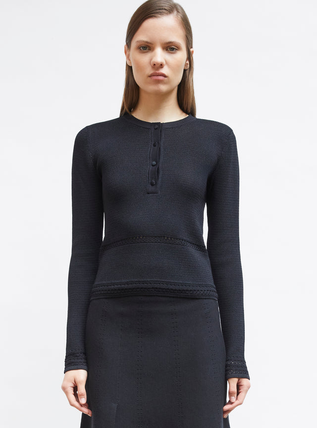 couture top in knit netting - Image principale