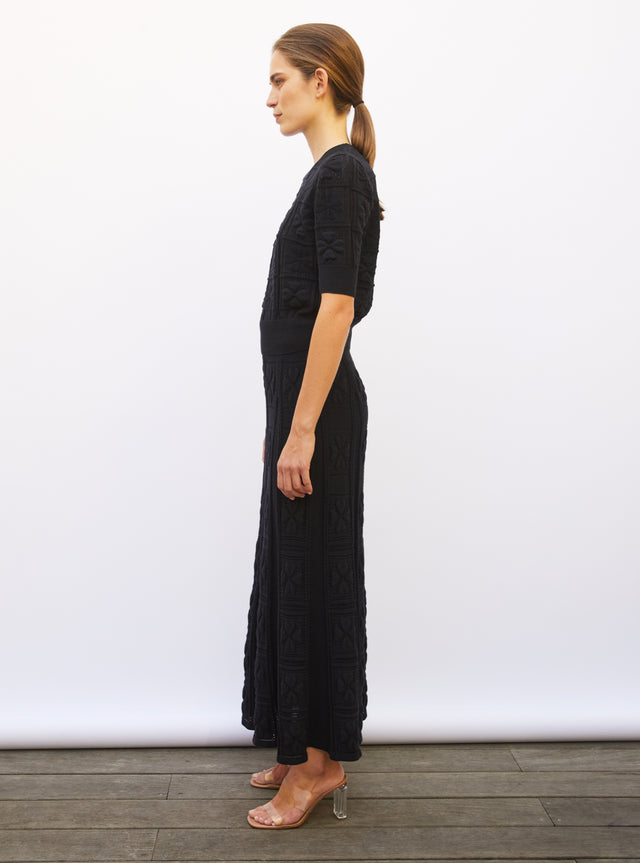 knit top with clover motif - Image principale