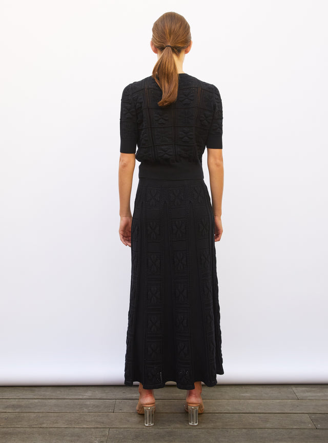 long skirt with clover motif - Image principale