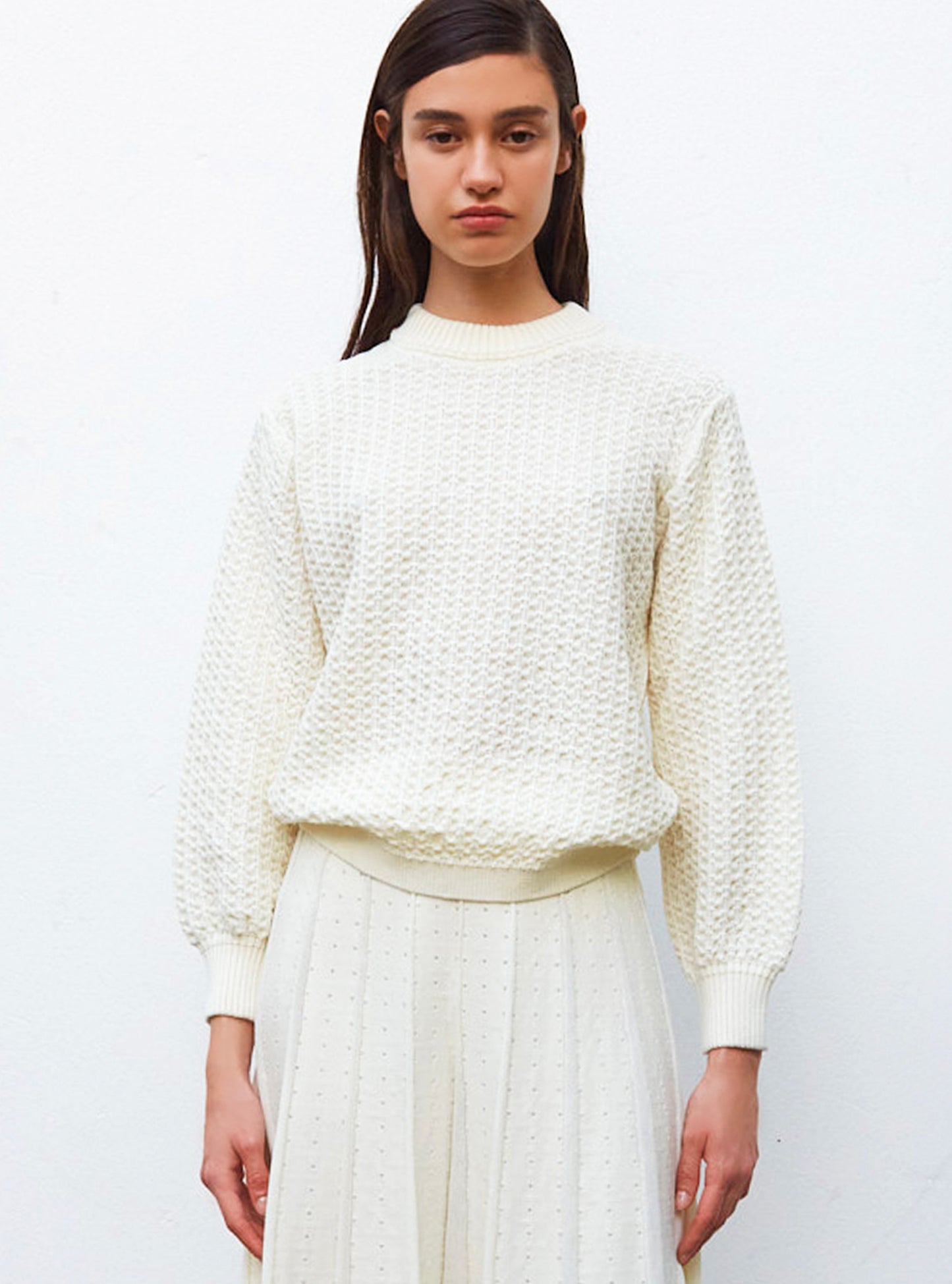 Sweater en maille entrelacée - Tops, blouses de luxe