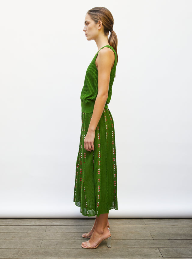 long ikat knit skirt - Image principale