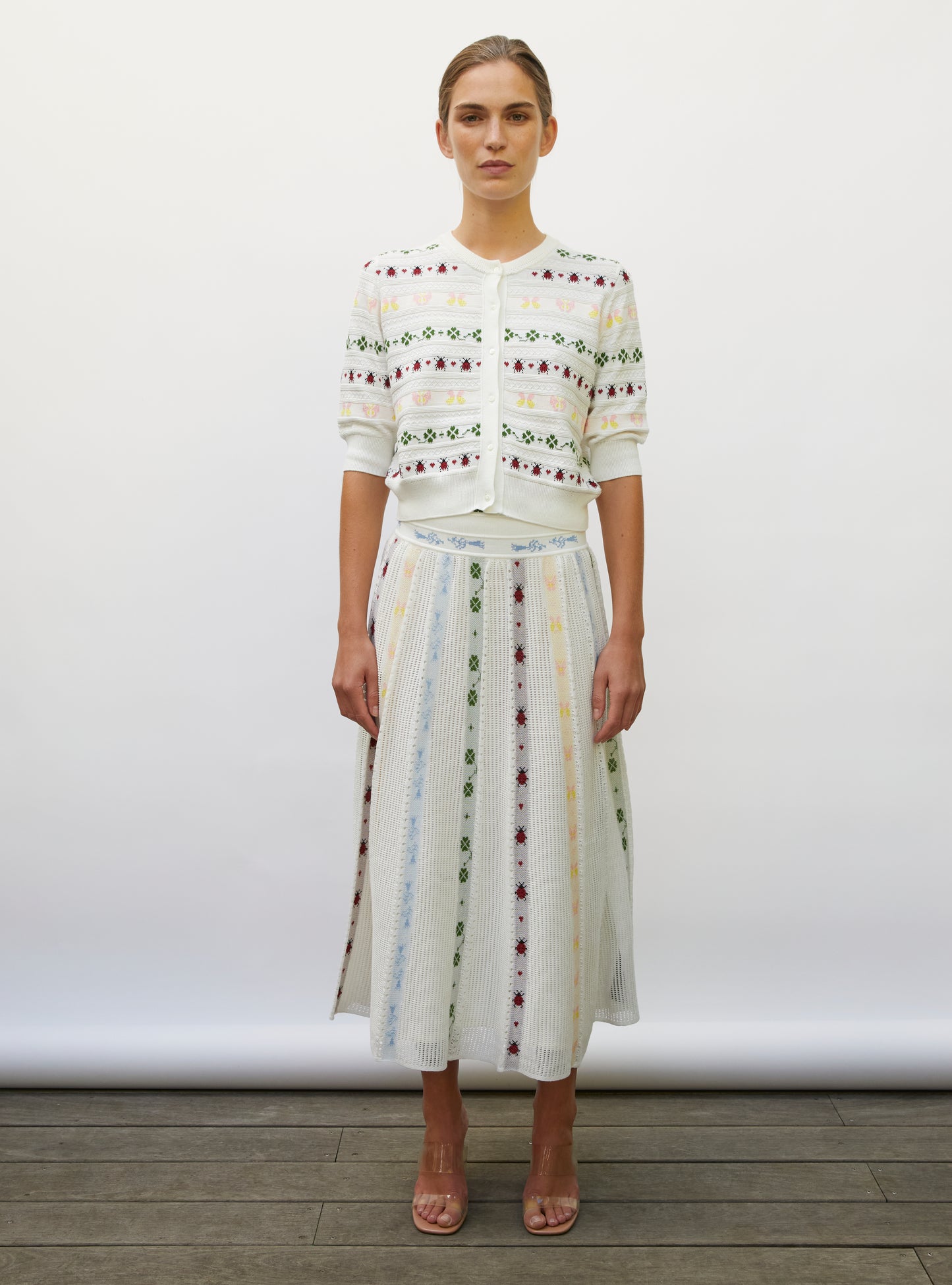 Cardigan de luxe femme - Cardigan maille grigri milk-multi