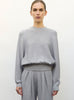 Pull fin larges emmanchures gris moyen - Vêtement de luxe femme