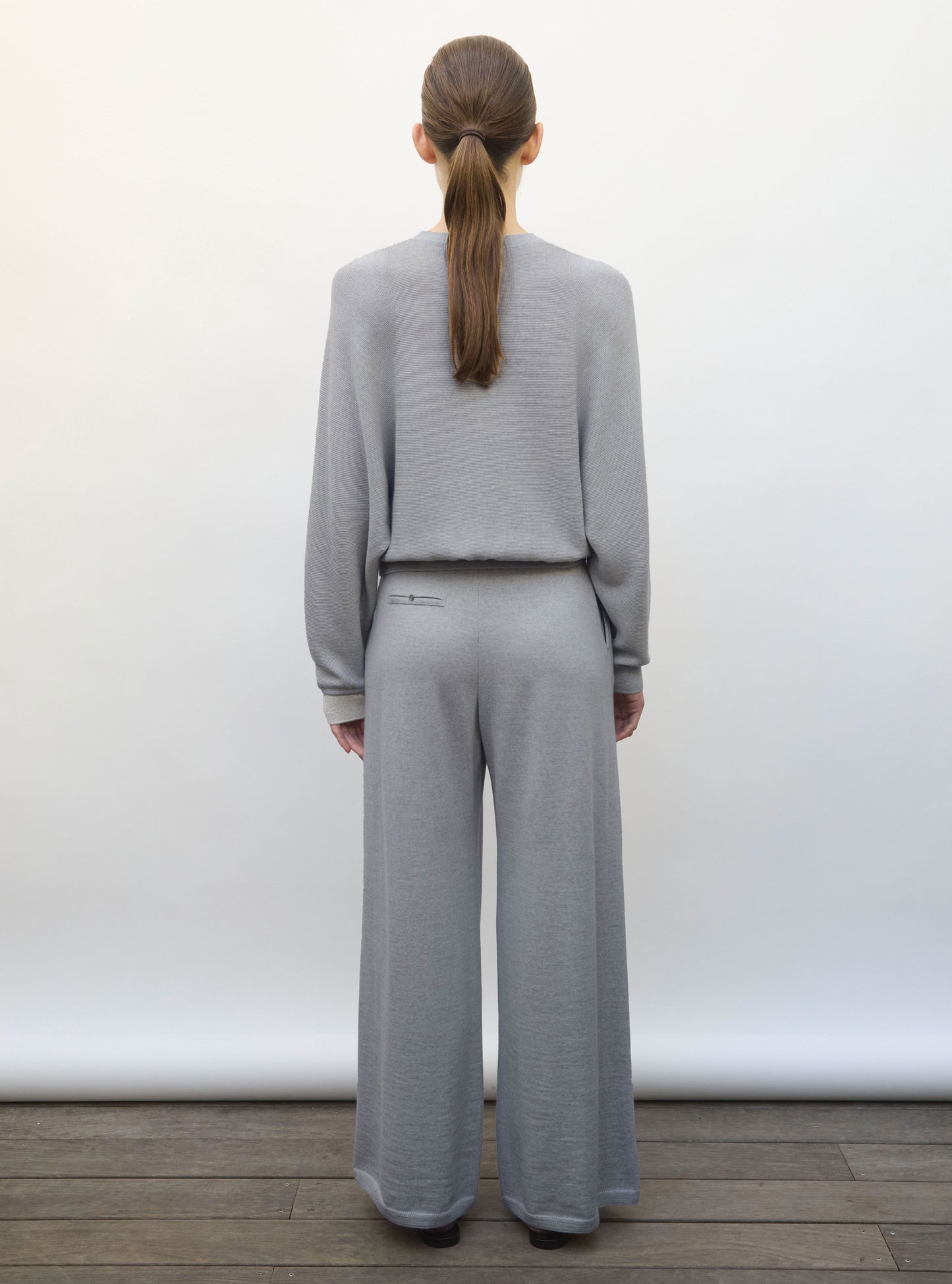 Pull de luxe femme - Pull fin larges emmanchures gris moyen
