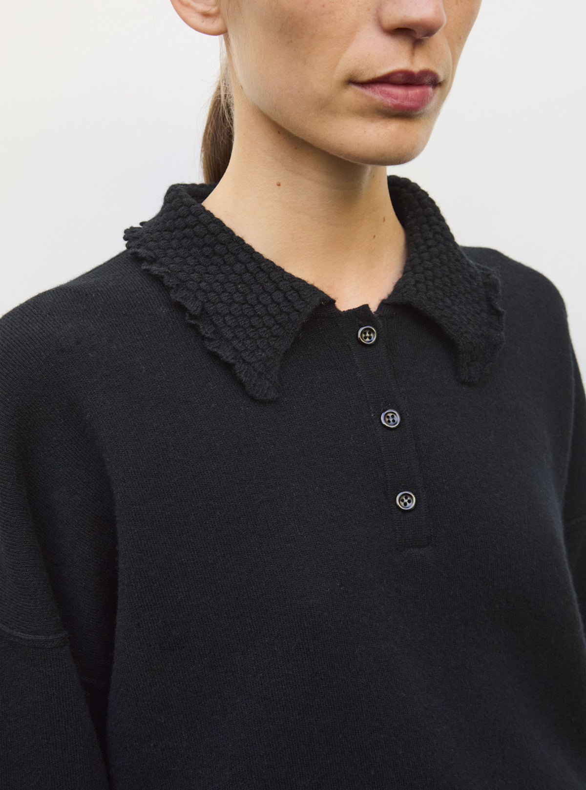 Pull en maille de luxe Molli - Flaneur noir profond