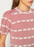 Top jacquard mini fleurs Naturel-Grenat - Molli