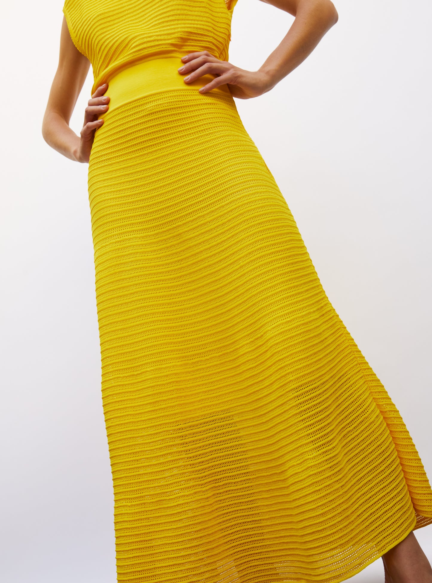 Robe longue maille pointelle soleil - Molli