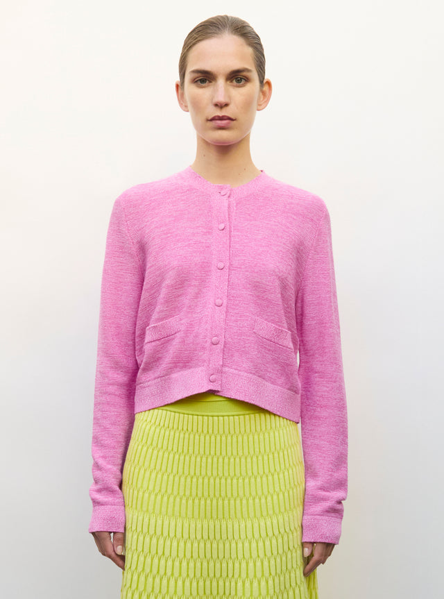 garter-stitch knit cardigan - Image principale