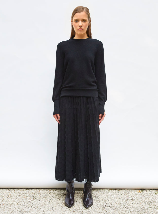 delicate skirt in a wavy knit - Image principale
