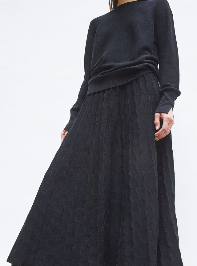 delicate skirt in a wavy knit - Image principale