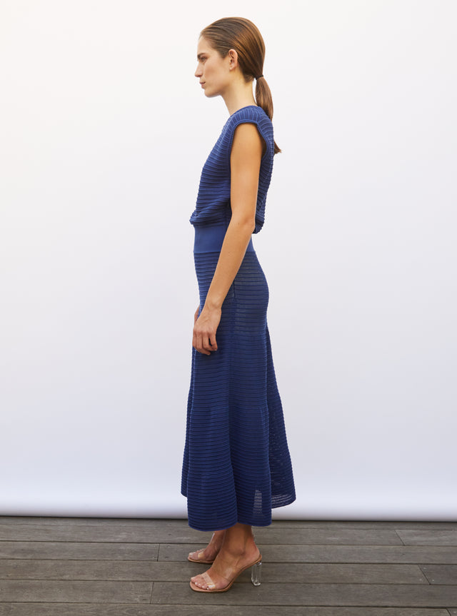 long dress in pointelle knit - Image principale