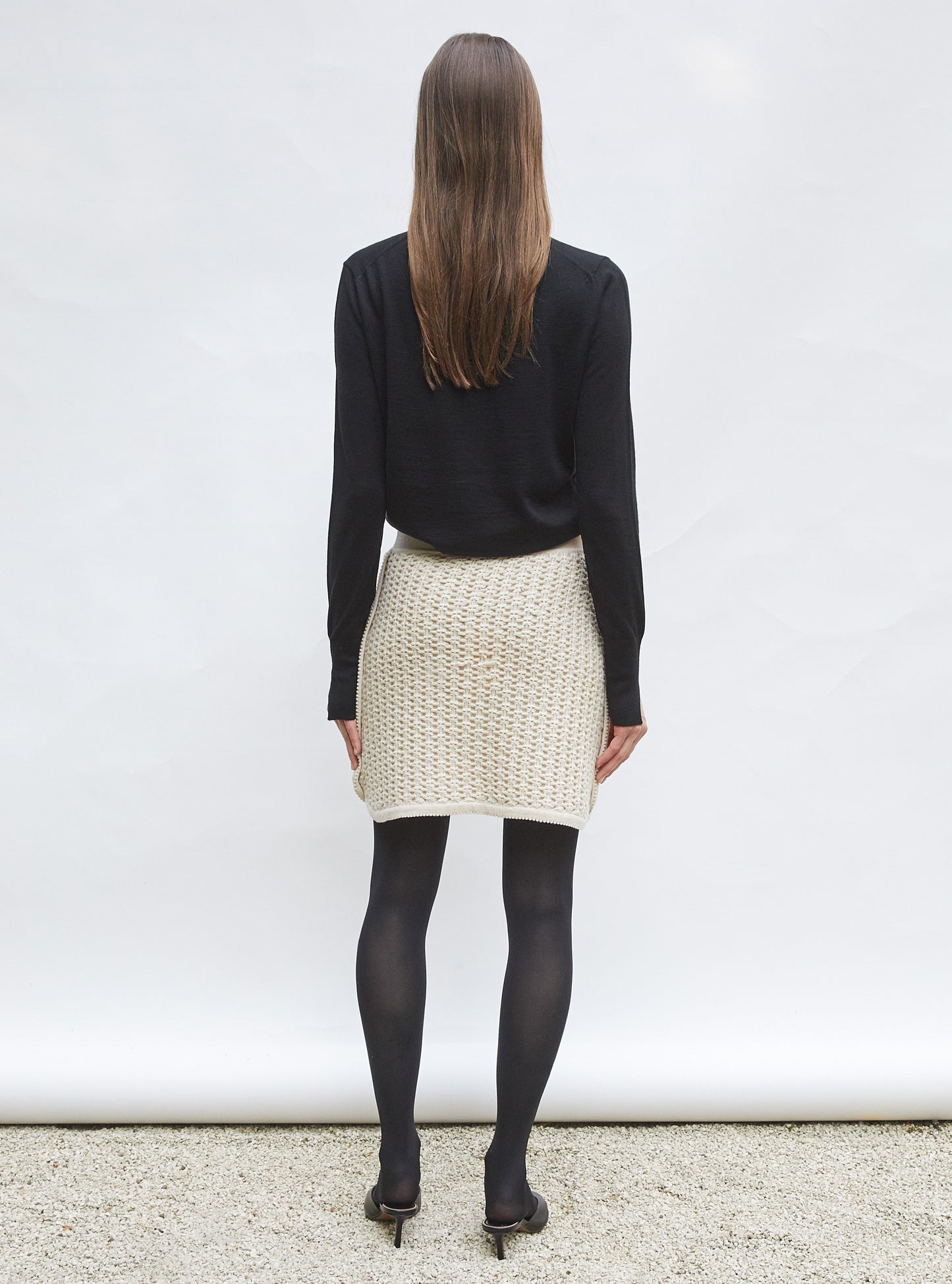 Polo fin en jersey soyeux molli Noir Profond - Top de luxe