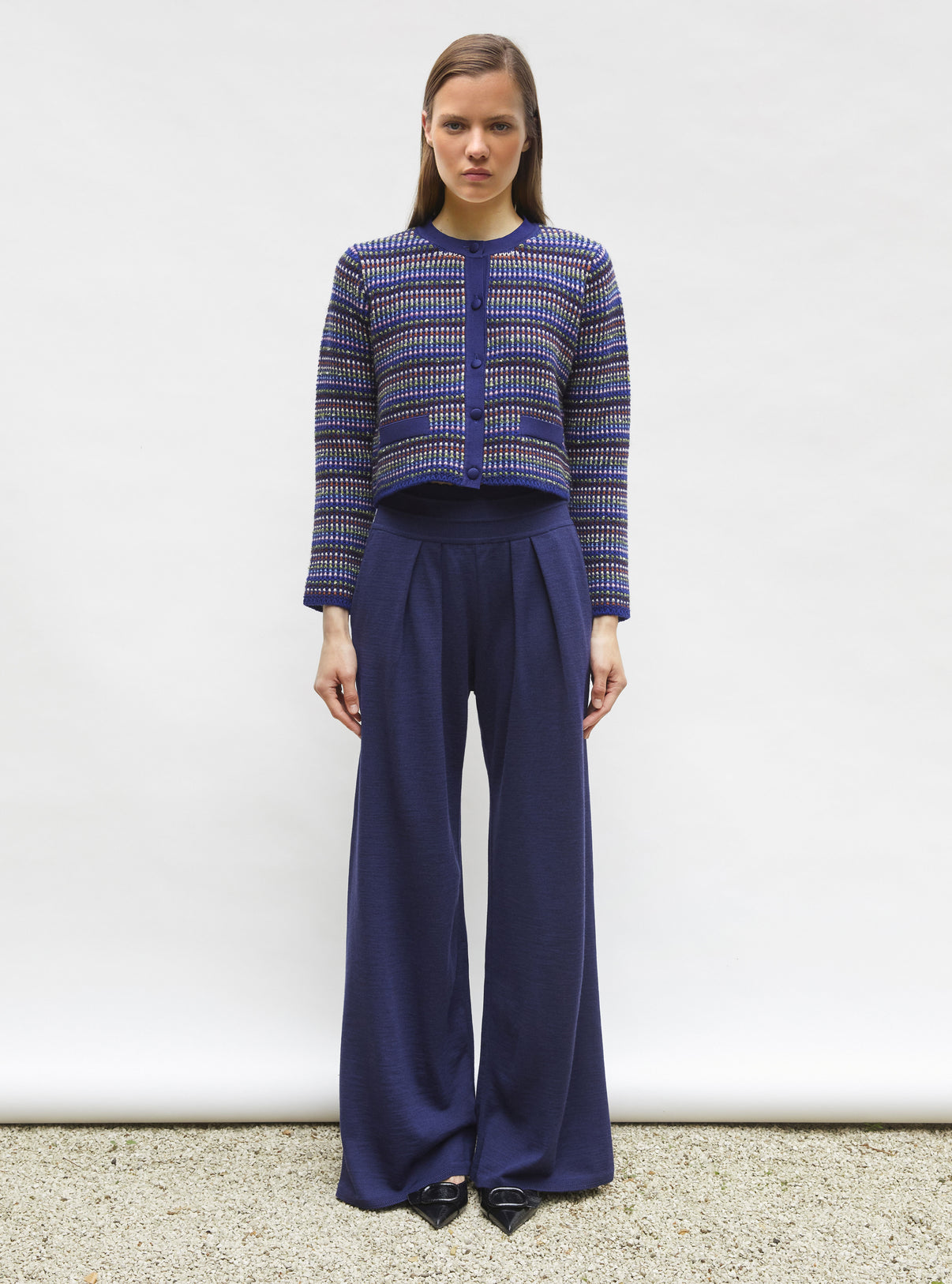 Cardigan moelleux multicolore Indigo-multi - Cardigan de luxe