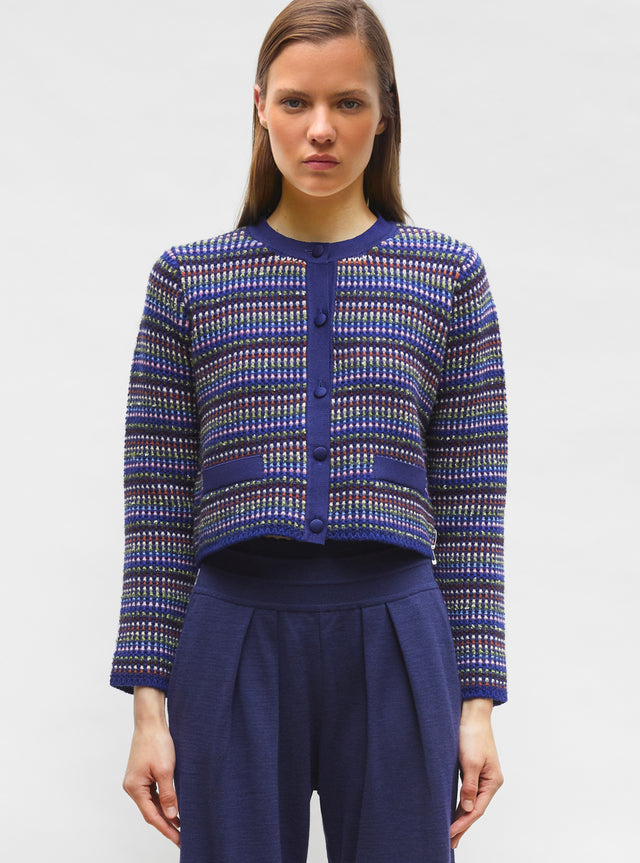 cardigan moelleux multicolore - Image principale