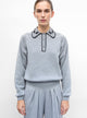 Chemise en maille brodée main