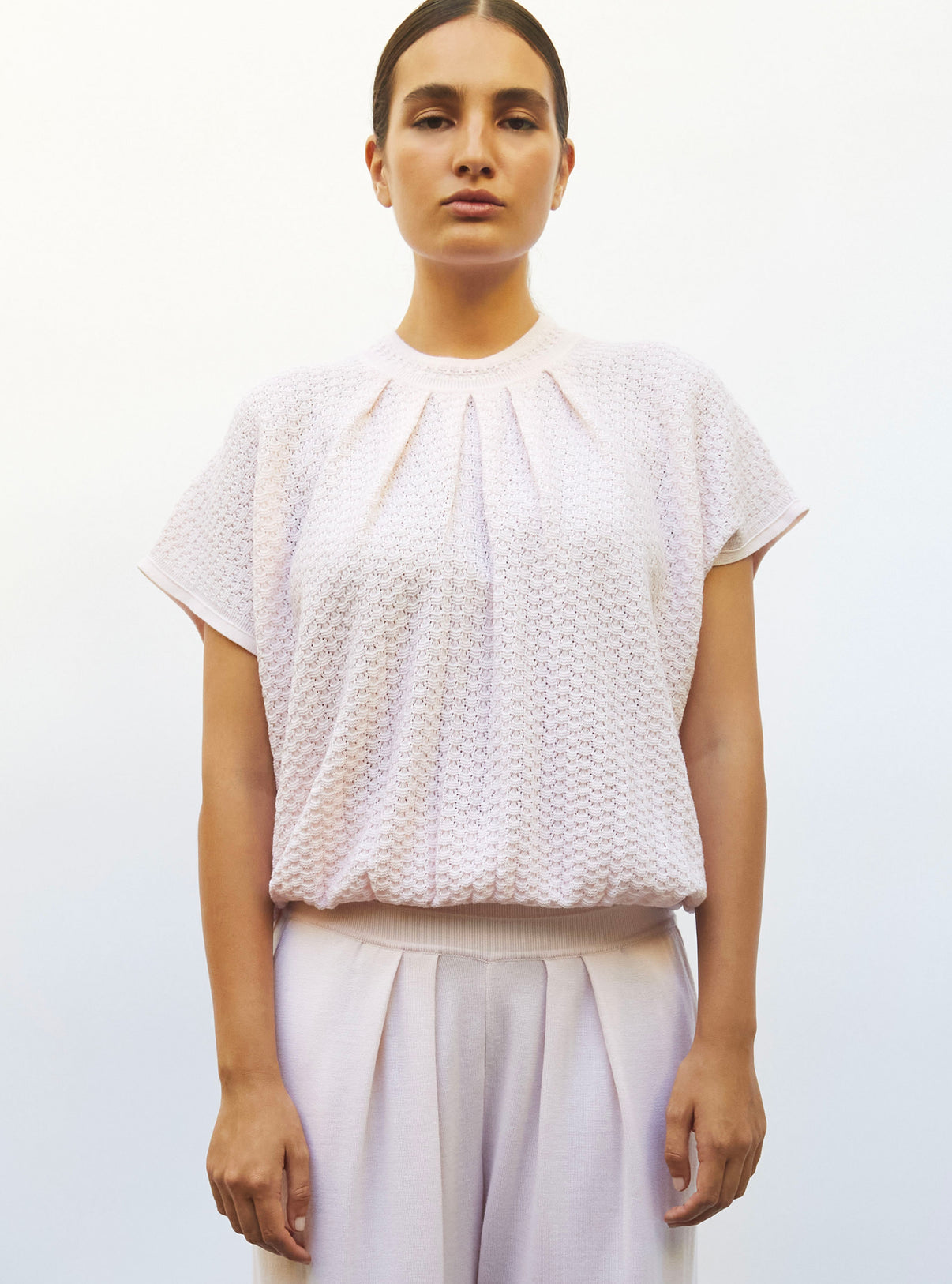 Top ample en maille pointelle - Vêtement en maille de luxe Molli