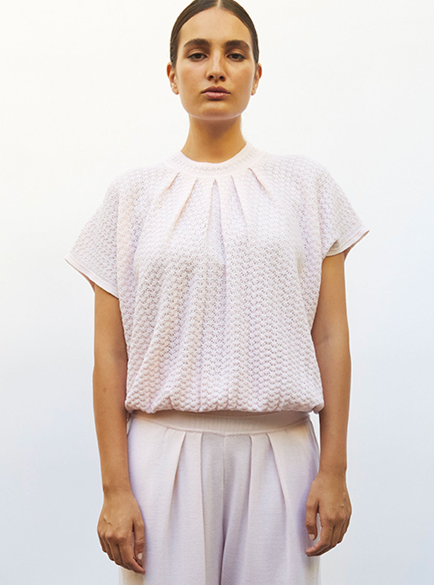 Top ample en maille pointelle - Vêtement en maille de luxe Molli