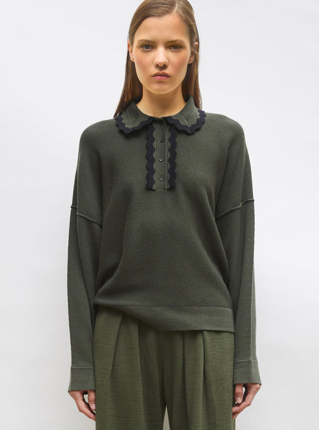 chemise maille col croquet - Image principale