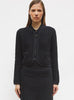Tops de luxe femme - Veste courte maille tweedée Noir profond