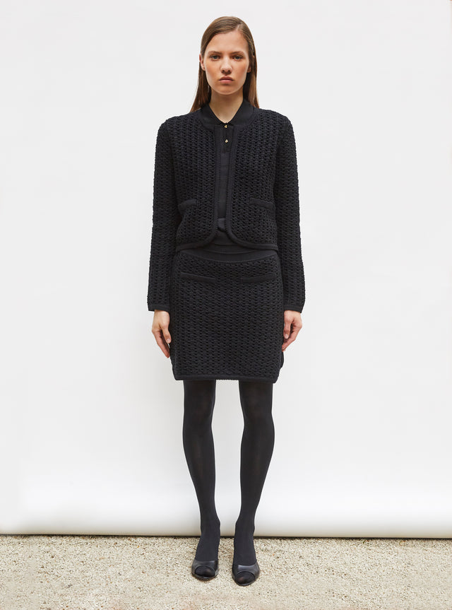 veste courte maille tweedée - Image principale