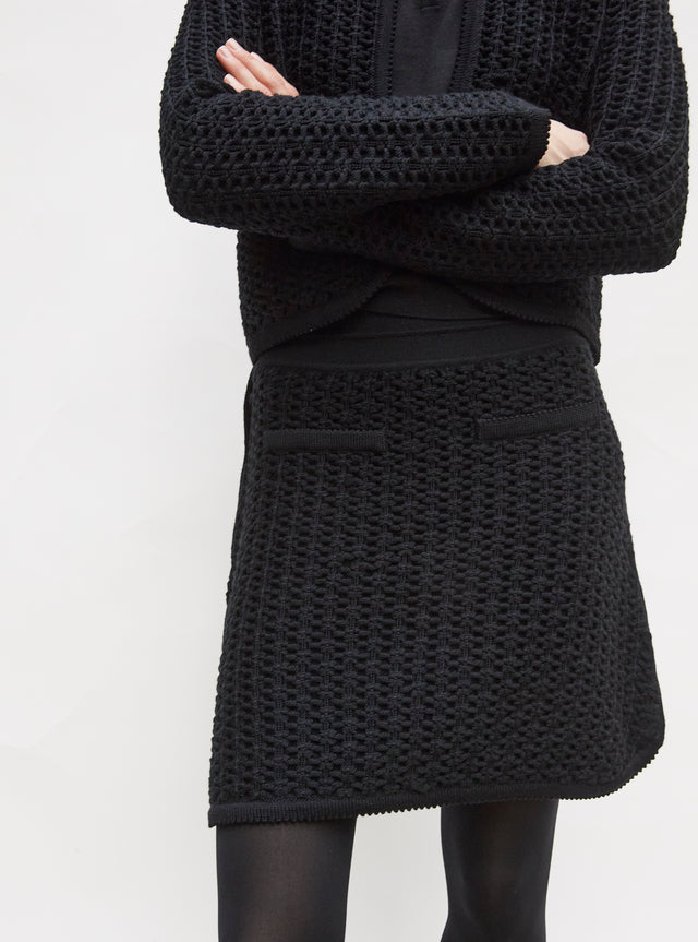 jupe courte maille tweedée - Image principale