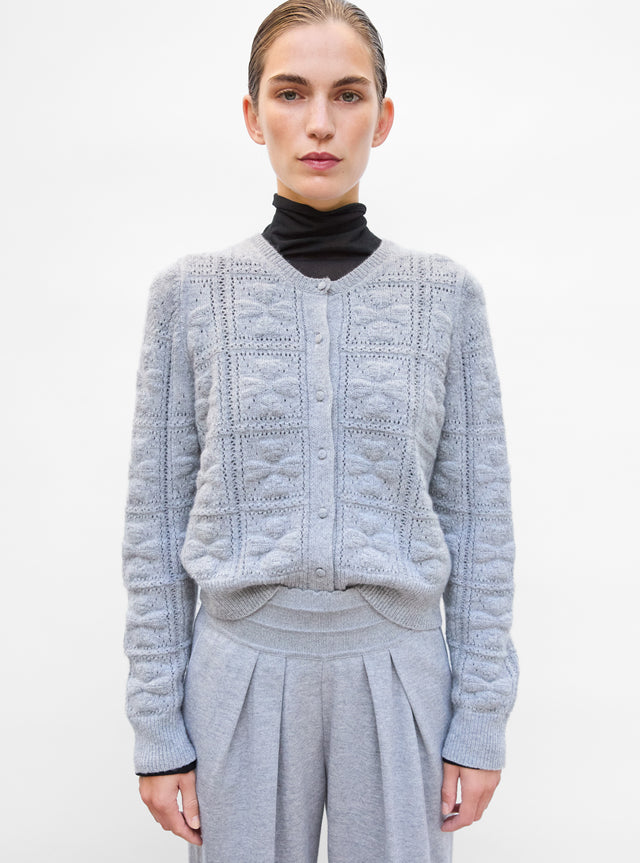 Cardigan doux maille trèfle - Image principale