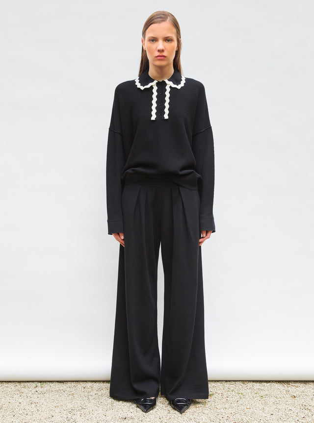 pantalon fluide maille fine jersey - Image principale