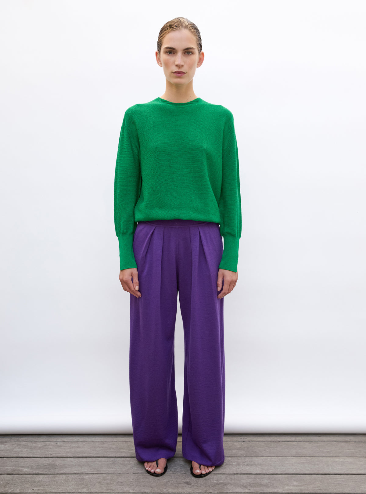 Pull fin col rond Chlorophylle - Vêtement en maille de luxe Molli