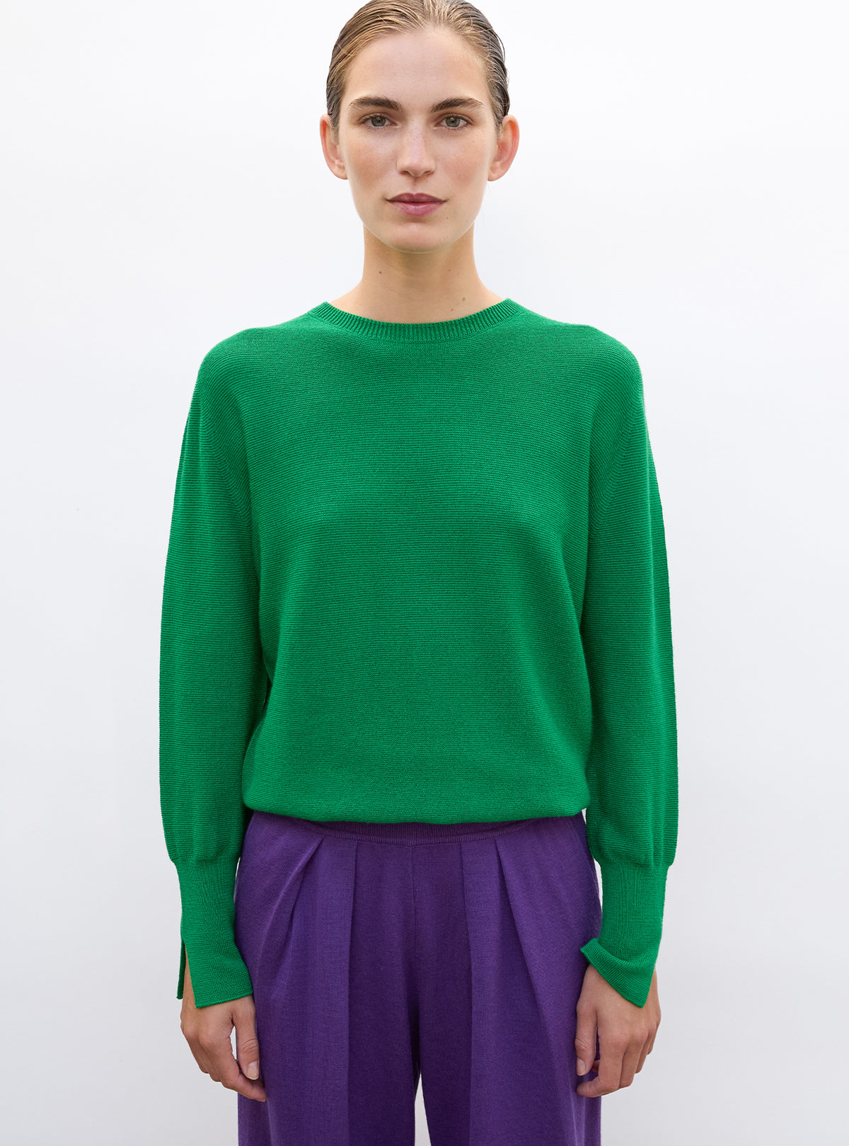 Pull fin col rond Chlorophylle - Vêtement de luxe femme