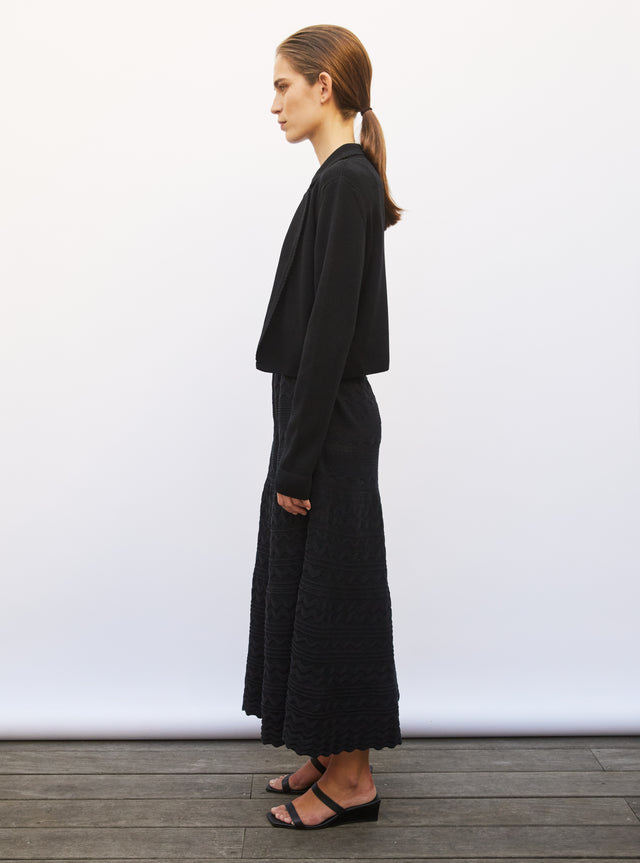 short jacket in zigzag knit - Image principale