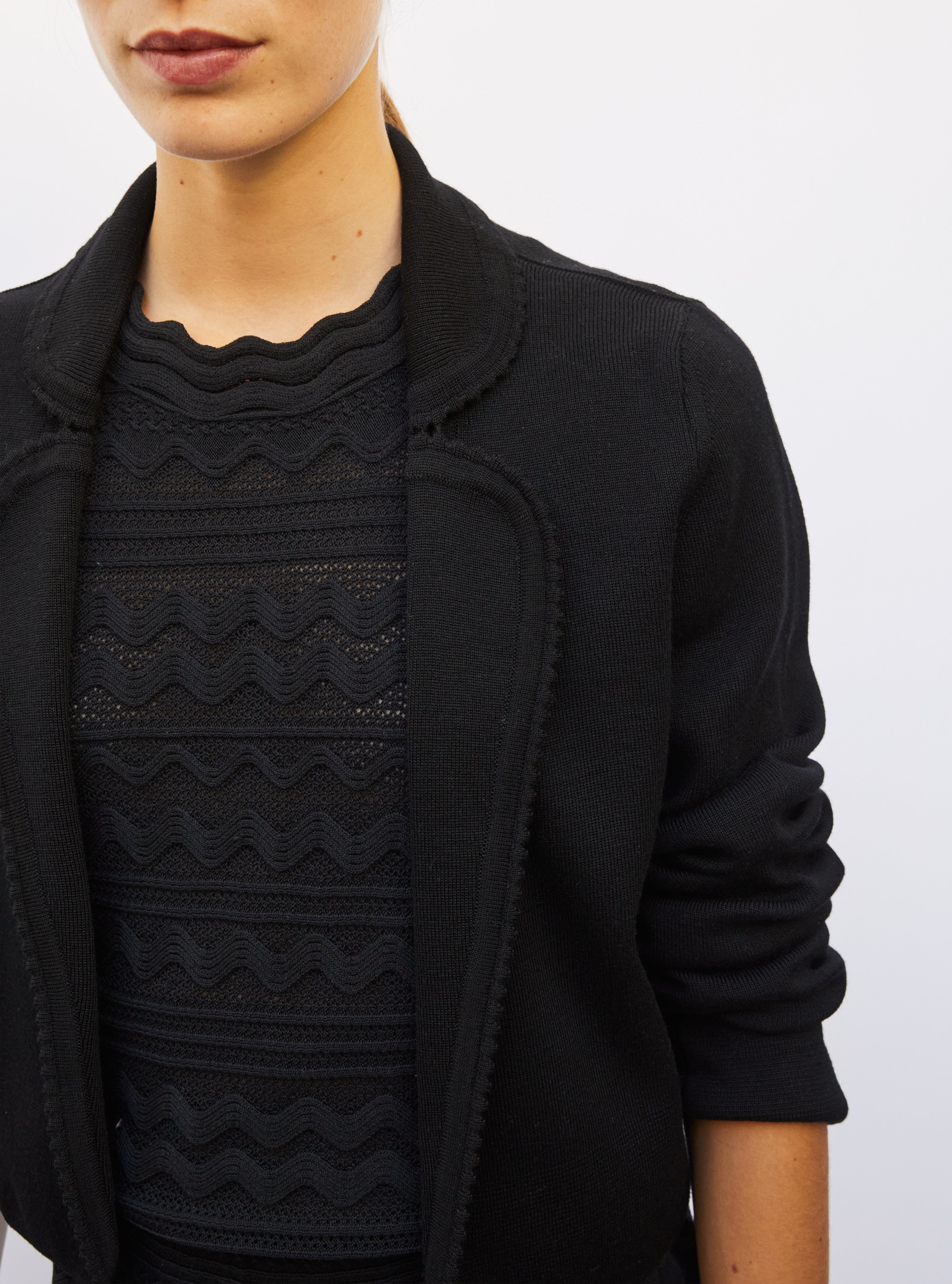 Veste courte mini croquet noir profond - Molli