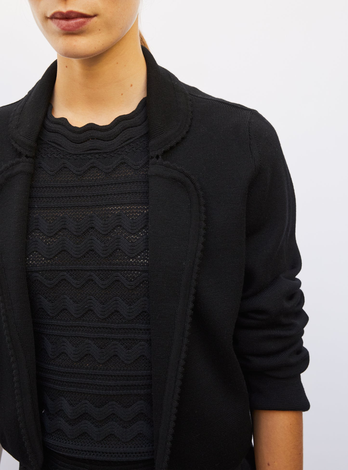 Veste courte mini croquet noir profond - Molli