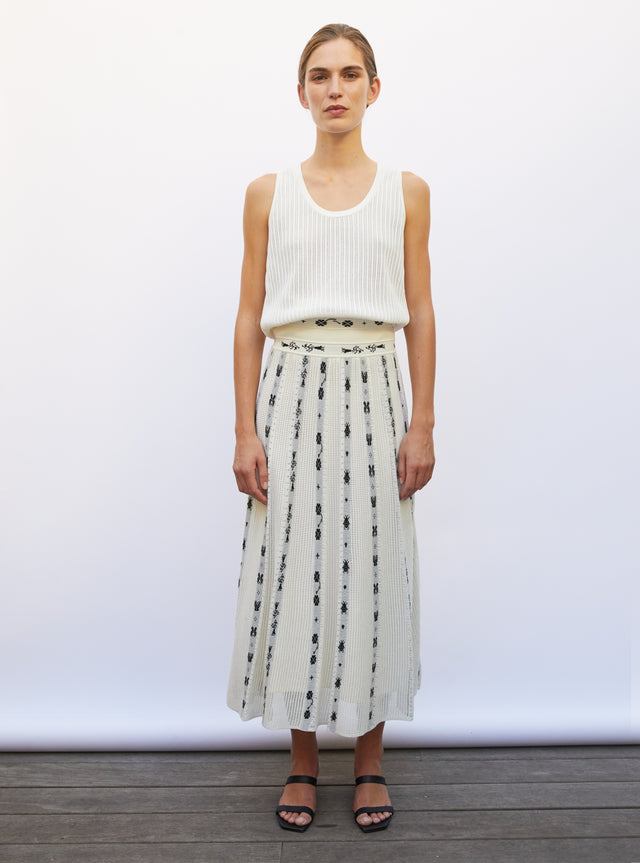 pointelle knit tank top - Image principale