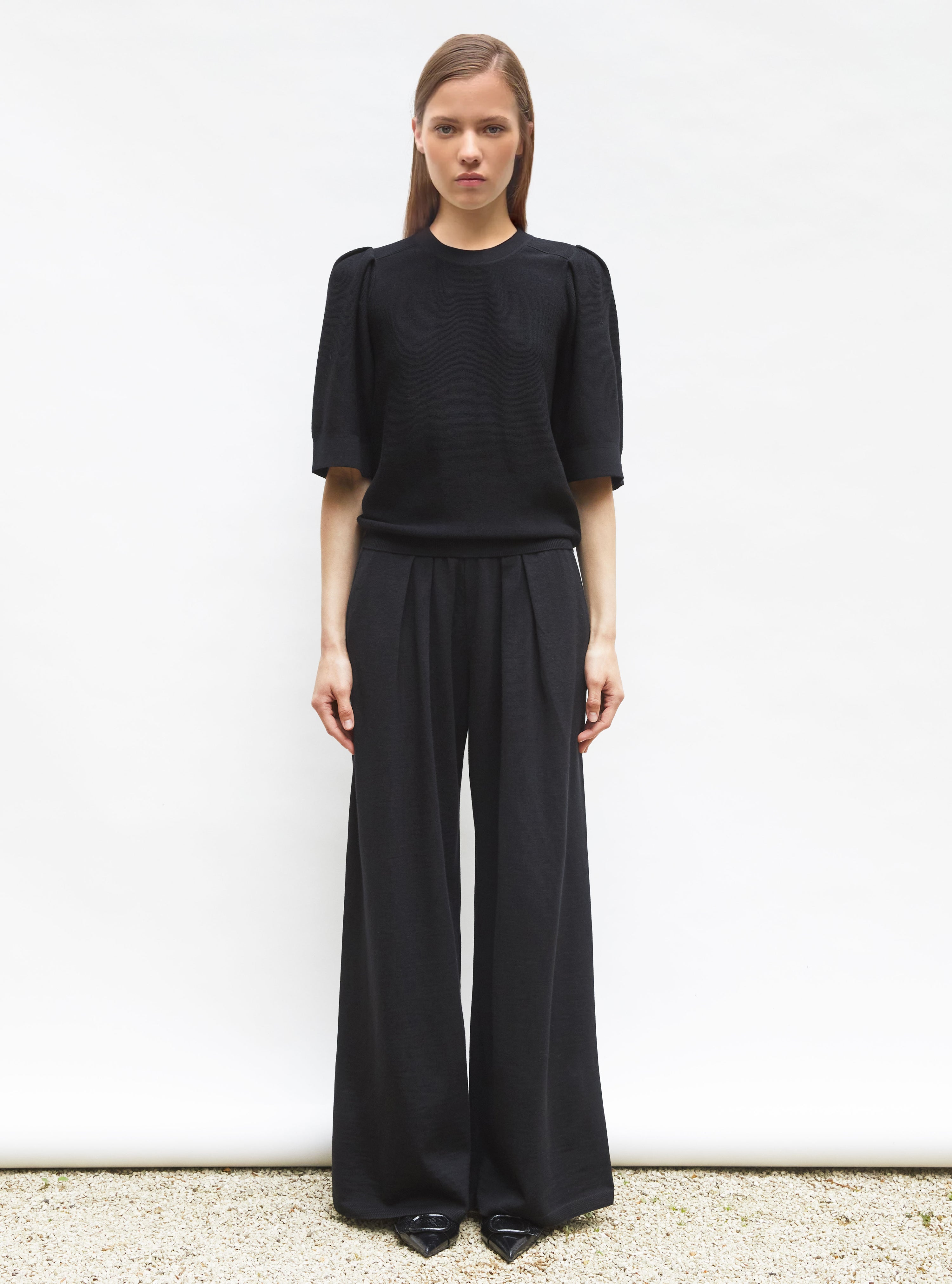 fluid knit pants deep black | Molli fluid knit pants deep black | Molli
