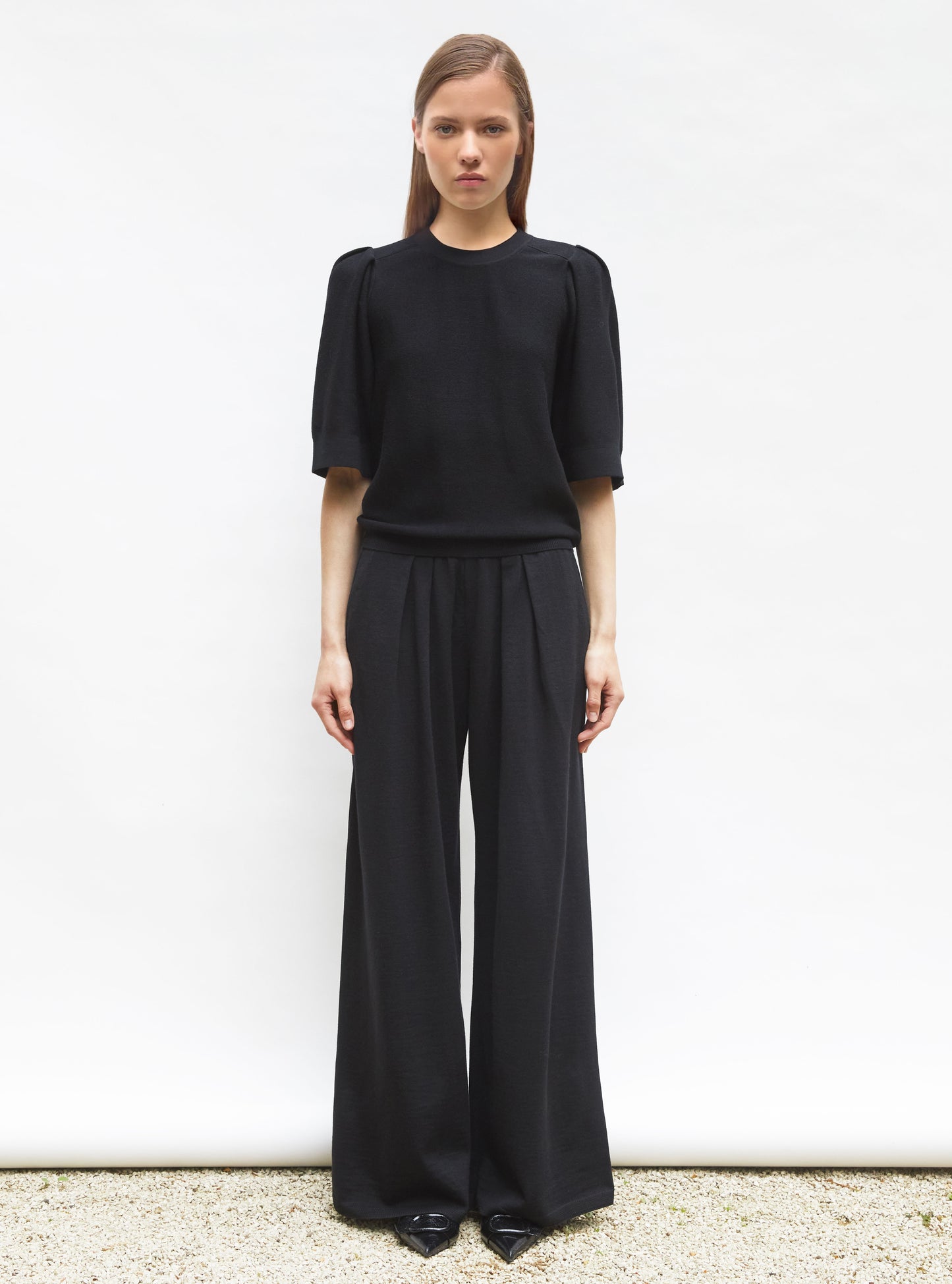 Pantalon fluide en maille - Vêtement en maille de luxe Molli