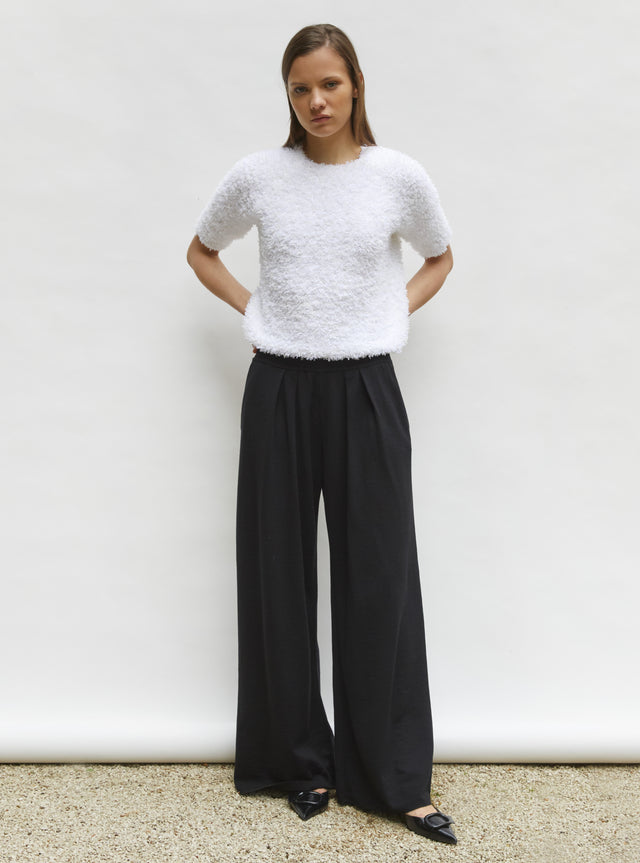 top plumetis manches coudes - Image principale