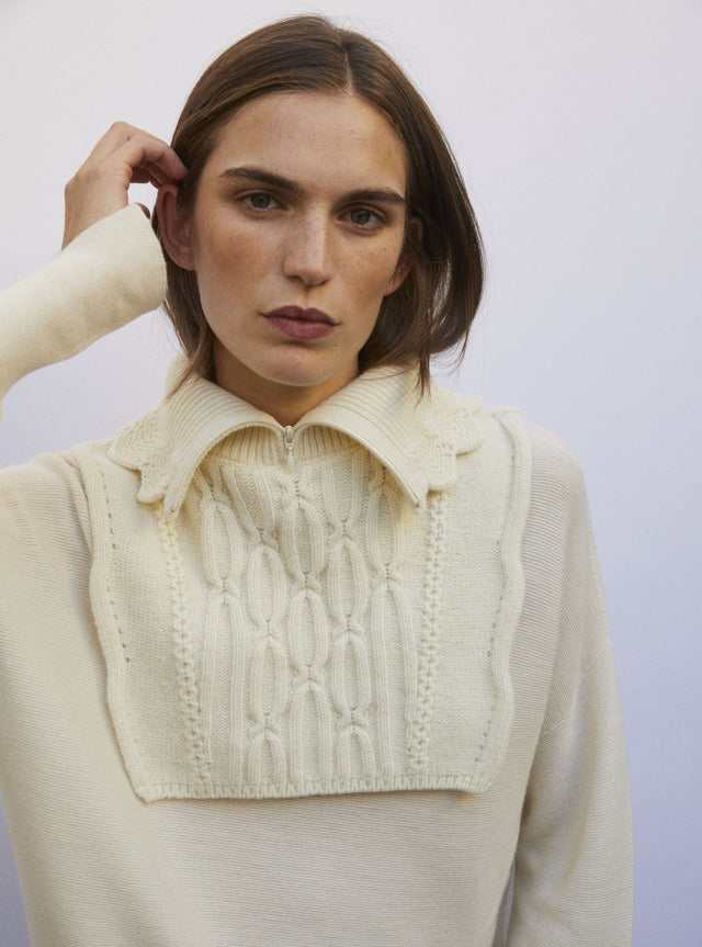 Zip-collar knit dickie - Image principale