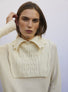 Zip-collar knit dickie