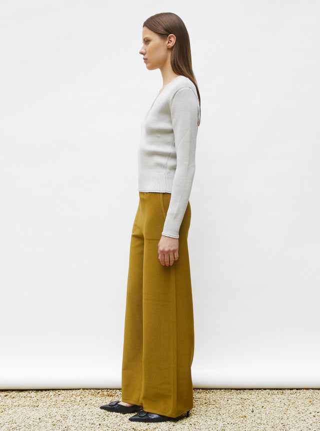 pull col v maille pleine - Image principale