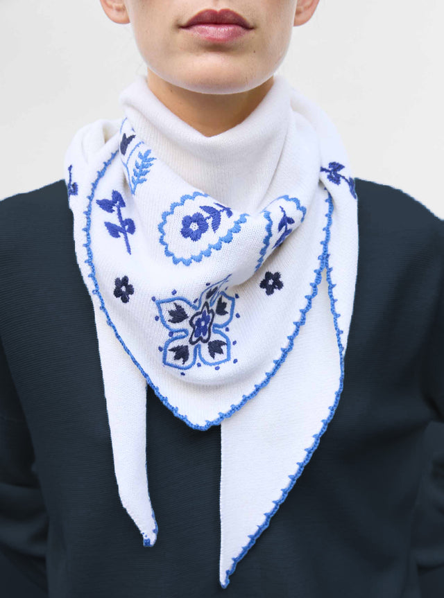 Grand bandana brodé maille - Image principale