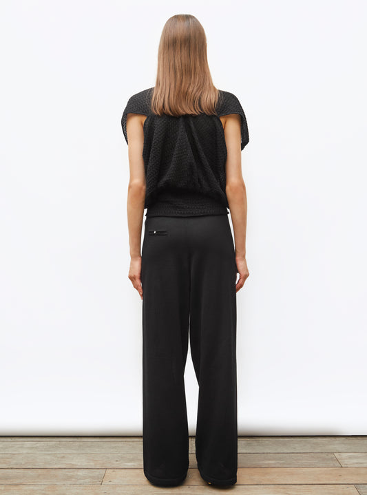 couture top in an organza knit