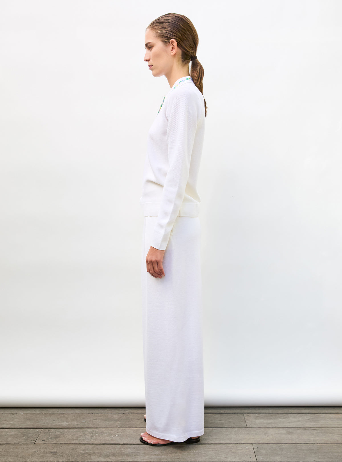 Pantalon fluide maille milk - Pantalon de luxe