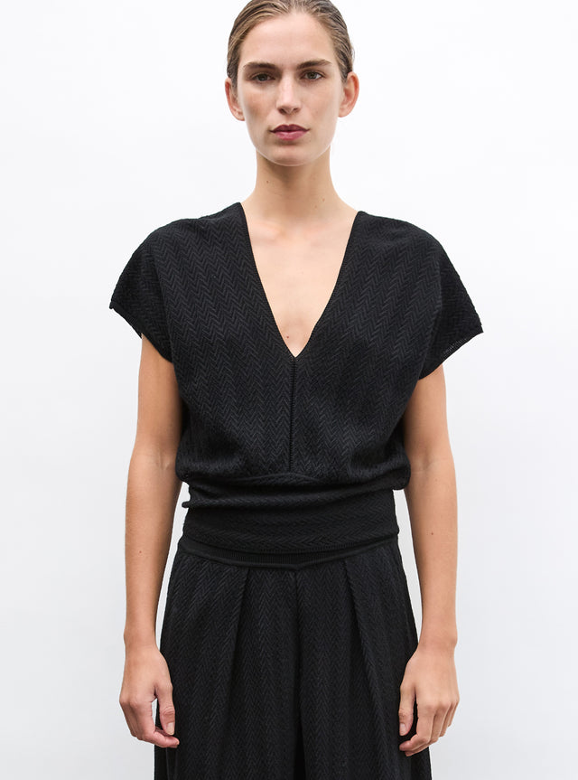 Top V maille chevron - Image principale