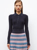 Polos de luxe femme - Polo fin en maille point mousse
