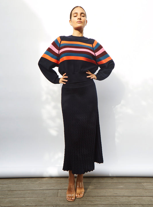 Molli Striped top with wide armholes
