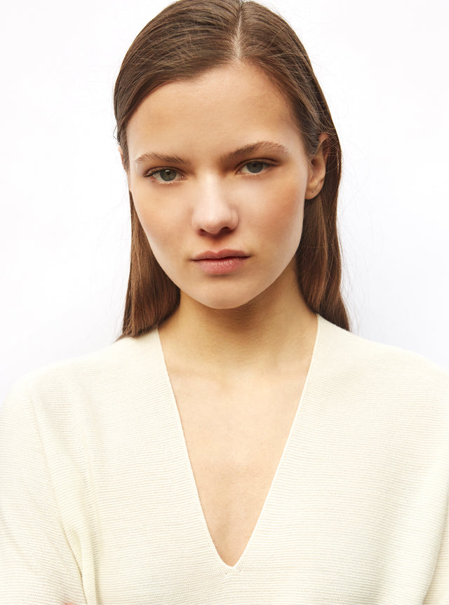 top fin oversize col v - Image principale