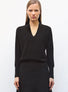 Top fin oversize col V - Tops, blouses de luxe